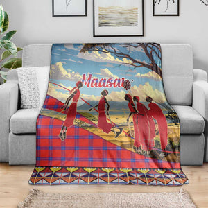 Maasai Adumu Dance Blanket Shuka Pattern - Kenya Safari