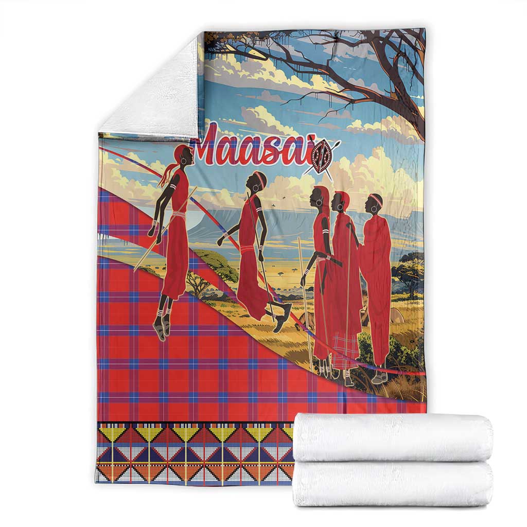 Maasai Adumu Dance Blanket Shuka Pattern - Kenya Safari