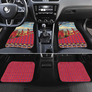 Maasai Adumu Dance Car Mats Shuka Pattern - Kenya Safari