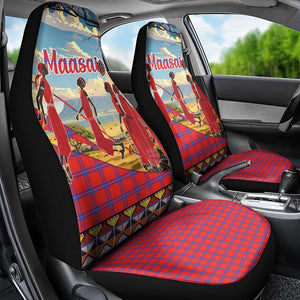 Maasai Adumu Dance Car Seat Cover Shuka Pattern - Kenya Safari