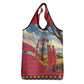 Maasai Adumu Dance Grocery Bag Shuka Pattern - Kenya Safari
