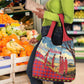 Maasai Adumu Dance Grocery Bag Shuka Pattern - Kenya Safari