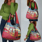Maasai Adumu Dance Grocery Bag Shuka Pattern - Kenya Safari
