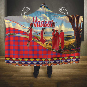 Maasai Adumu Dance Hooded Blanket Shuka Pattern - Kenya Safari