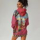 Maasai Adumu Dance Hoodie Dress Shuka Pattern - Kenya Safari
