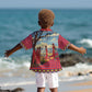 Maasai Adumu Dance Kid Hawaiian Shirt Shuka Pattern - Kenya Safari