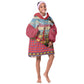 Maasai Adumu Dance Kid Wearable Blanket Hoodie Shuka Pattern - Kenya Safari
