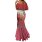Maasai Adumu Dance Mermaid Dress Shuka Pattern - Kenya Safari