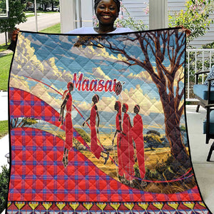 Maasai Adumu Dance Quilt Shuka Pattern - Kenya Safari