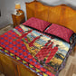 Maasai Adumu Dance Quilt Bed Set Shuka Pattern - Kenya Safari