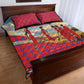 Maasai Adumu Dance Quilt Bed Set Shuka Pattern - Kenya Safari