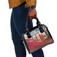 Maasai Adumu Dance Shoulder Handbag Shuka Pattern - Kenya Safari