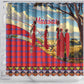 Maasai Adumu Dance Shower Curtain Shuka Pattern - Kenya Safari