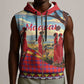 Maasai Adumu Dance Sleeveless Zip Hoodie Shuka Pattern - Kenya Safari - African Pride