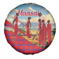 Maasai Adumu Dance Spare Tire Cover Shuka Pattern - Kenya Safari