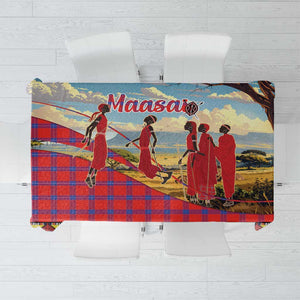 Maasai Adumu Dance Tablecloth Shuka Pattern - Kenya Safari