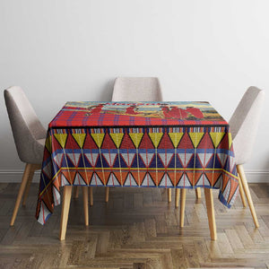 Maasai Adumu Dance Tablecloth Shuka Pattern - Kenya Safari