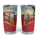 Maasai Adumu Dance Tumbler Cup Shuka Pattern - Kenya Safari