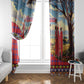 Maasai Adumu Dance Window Curtain Shuka Pattern - Kenya Safari