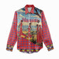 Maasai Adumu Dance Women Casual Shirt Shuka Pattern - Kenya Safari