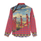 Maasai Adumu Dance Women Casual Shirt Shuka Pattern - Kenya Safari