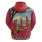 Maasai Adumu Dance Zip Hoodie Shuka Pattern - Kenya Safari