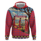 Maasai Adumu Dance Zip Hoodie Shuka Pattern - Kenya Safari