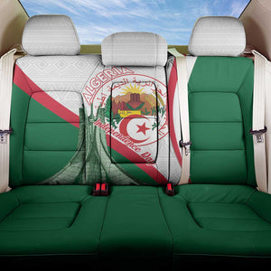 Algeria Independence Day Back Car Seat Cover Coat Of Arms With Maqam Echahid