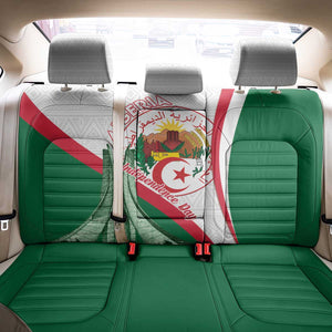 Algeria Independence Day Back Car Seat Cover Coat Of Arms With Maqam Echahid