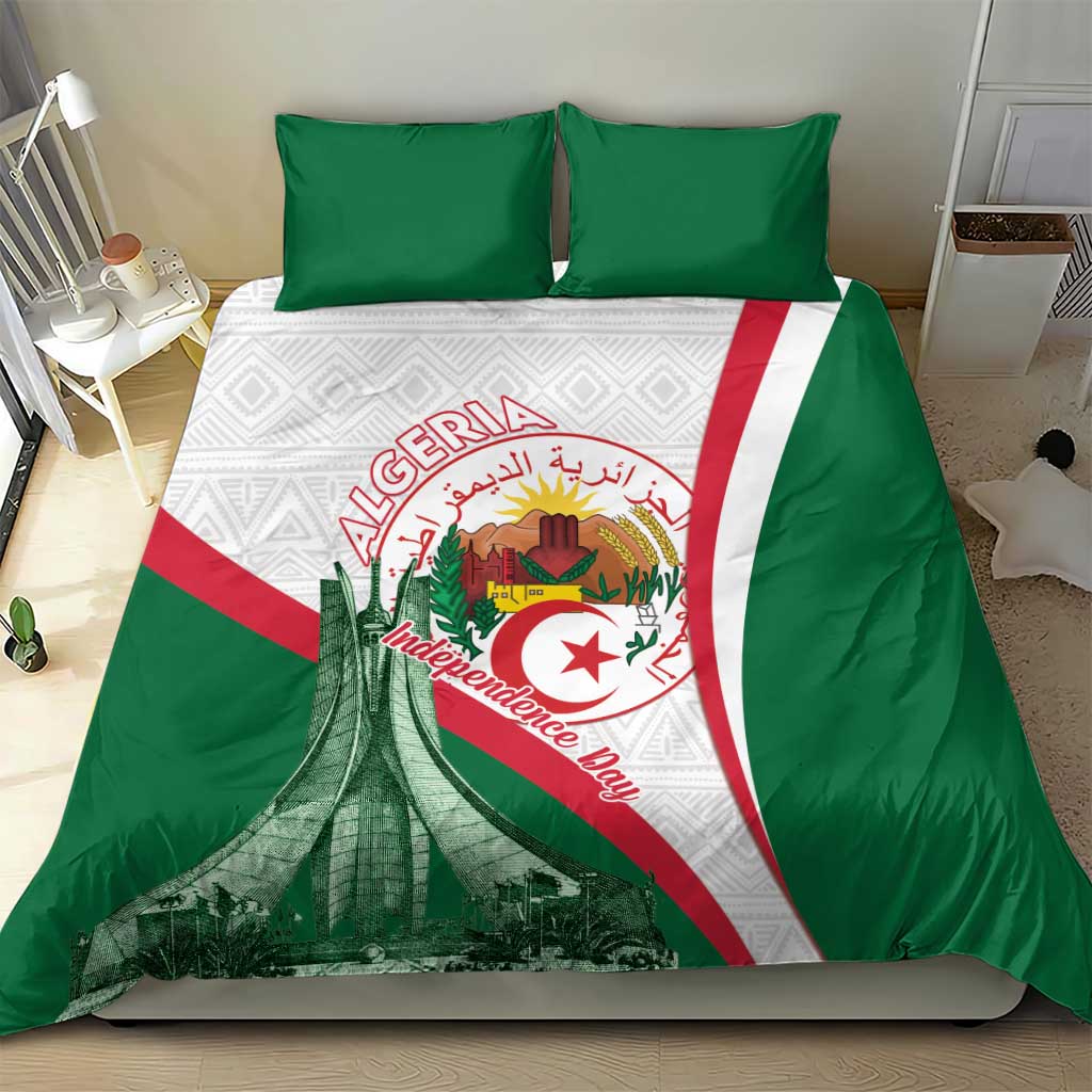 Algeria Independence Day Bedding Set Coat Of Arms With Maqam Echahid