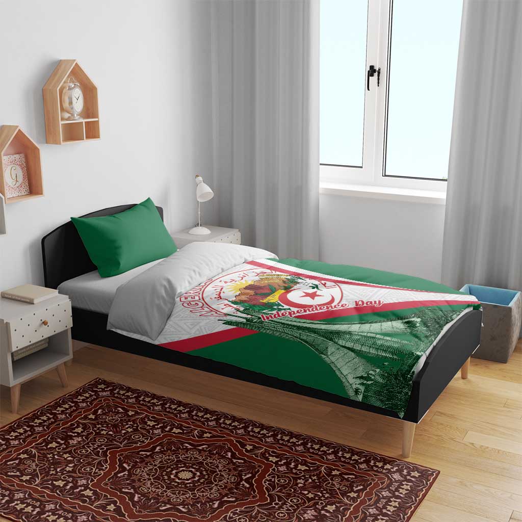 Algeria Independence Day Bedding Set Coat Of Arms With Maqam Echahid