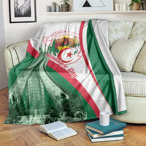 Algeria Independence Day Blanket Coat Of Arms With Maqam Echahid
