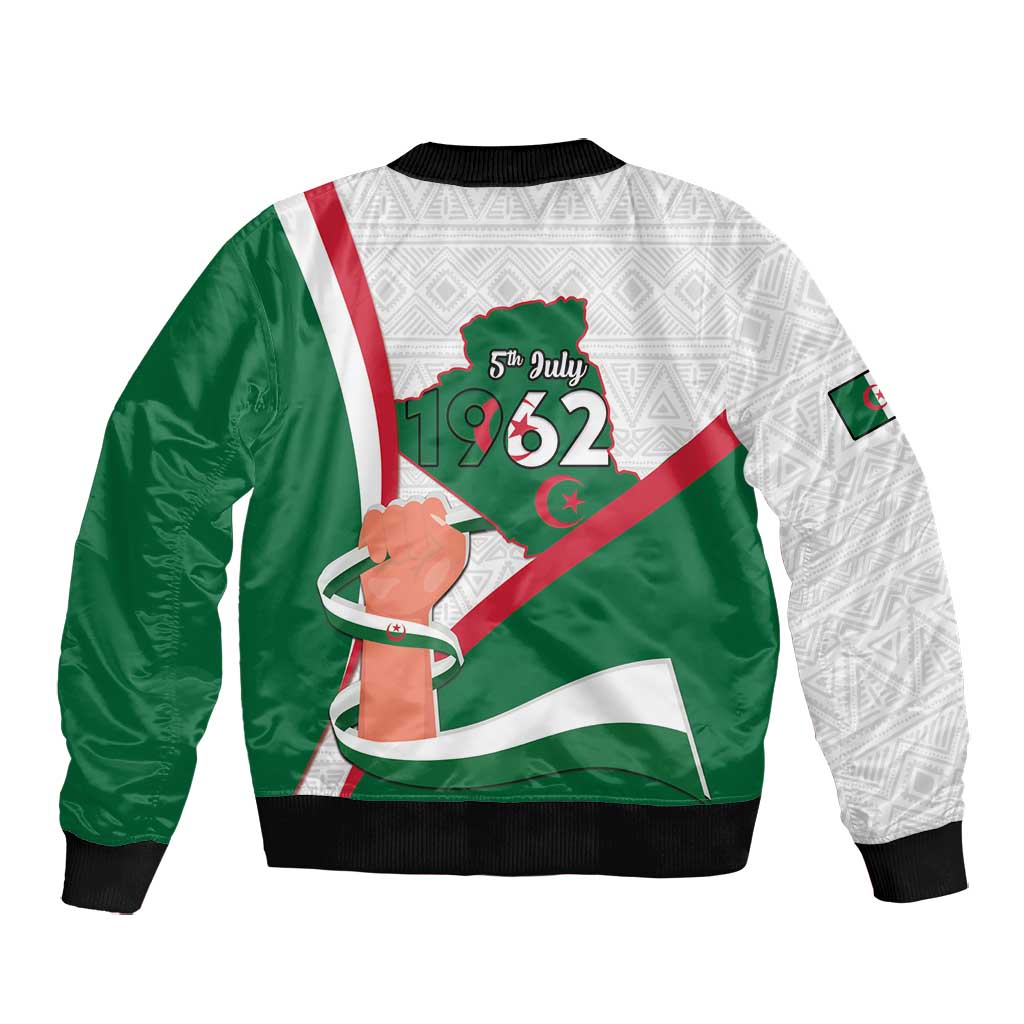 Algeria Independence Day Bomber Jacket Coat Of Arms With Maqam Echahid