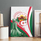 Algeria Independence Day Canvas Wall Art Coat Of Arms With Maqam Echahid