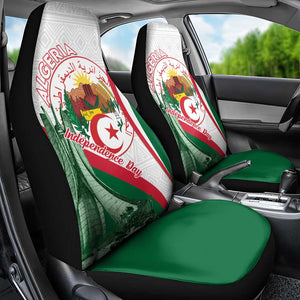 Algeria Independence Day Car Seat Cover Coat Of Arms With Maqam Echahid