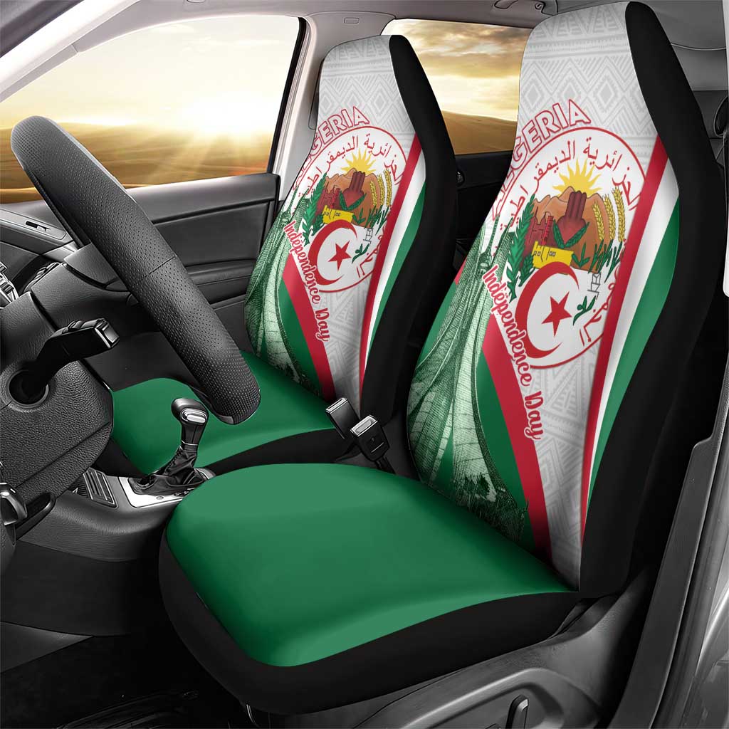 Algeria Independence Day Car Seat Cover Coat Of Arms With Maqam Echahid