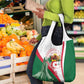 Algeria Independence Day Grocery Bag Coat Of Arms With Maqam Echahid