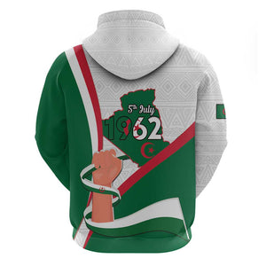Algeria Independence Day Hoodie Coat Of Arms With Maqam Echahid