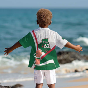 Algeria Independence Day Kid Hawaiian Shirt Coat Of Arms With Maqam Echahid