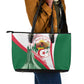Algeria Independence Day Leather Tote Bag Coat Of Arms With Maqam Echahid