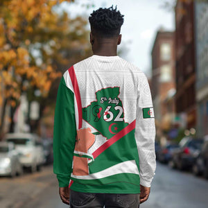 Algeria Independence Day Long Sleeve Shirt Coat Of Arms With Maqam Echahid