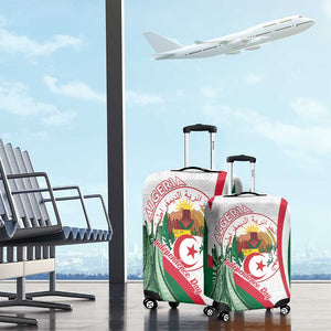 Algeria Independence Day Luggage Cover Coat Of Arms With Maqam Echahid