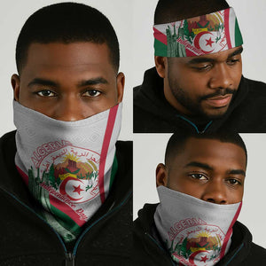 Algeria Independence Day Neck Gaiter Coat Of Arms With Maqam Echahid - African Pride