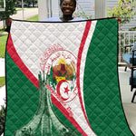 Algeria Independence Day Quilt Coat Of Arms With Maqam Echahid