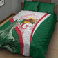 Algeria Independence Day Quilt Bed Set Coat Of Arms With Maqam Echahid