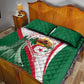 Algeria Independence Day Quilt Bed Set Coat Of Arms With Maqam Echahid