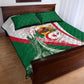 Algeria Independence Day Quilt Bed Set Coat Of Arms With Maqam Echahid