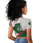 Algeria Independence Day Raglan Cropped T shirt Coat Of Arms With Maqam Echahid
