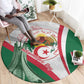 Algeria Independence Day Round Carpet Coat Of Arms With Maqam Echahid