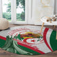 Algeria Independence Day Round Carpet Coat Of Arms With Maqam Echahid